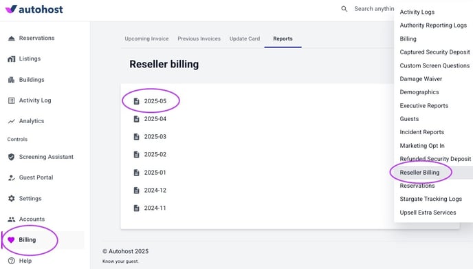 Reseller Billing