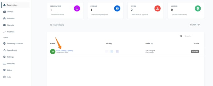 Screenshot_How to Access the Verification Results for an Individual Reservation on Autohost