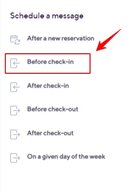 Screenshot_How to Add New Message Rule on Hospitable (View of Selection Popup)