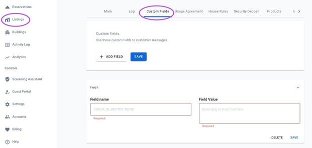 listing custom fields